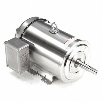 LEESON Washdown Motor 5 HP 1760 184JM 230/460V, 48ZF75