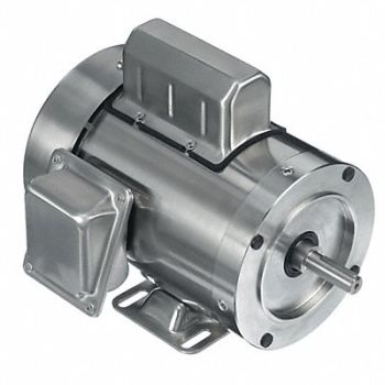 LEESON Washdown Motor 1 HP 1725 56C 115/230V, 48ZH49