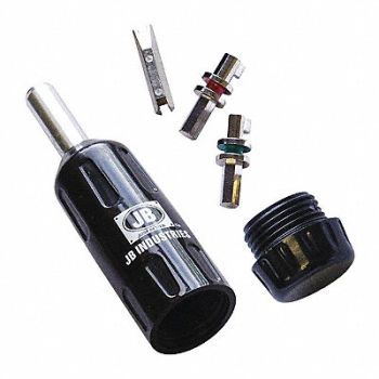 JB INDUSTRIES Refrigerant Cap Lock Multi-Key Black, 48ZJ66
