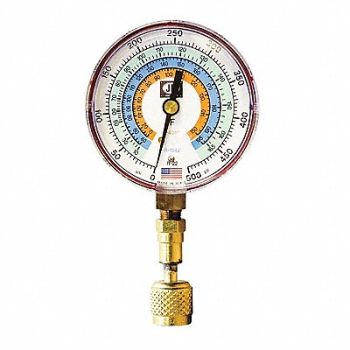 JB INDUSTRIES Test Gauge Red For R-22 R-134A R-404A, 48ZJ76