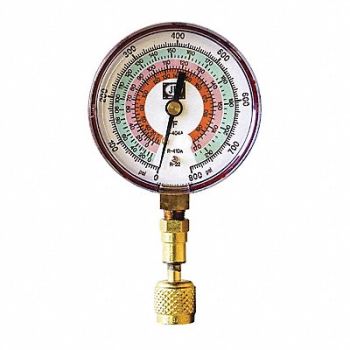 JB INDUSTRIES Test Gauge Red For R-22 R-404A R-410A, 48ZJ78