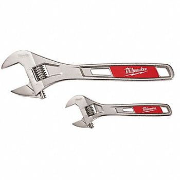 MILWAUKEE Adj. Wrench Set Chrome 6 to 10, 48ZT20