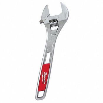 MILWAUKEE Adj. Wrench Steel Chrome 10, 48ZT23
