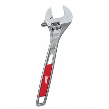 MILWAUKEE Adj. Wrench Steel Chrome 15, 48ZT25