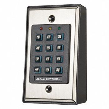 ALARM CONTROLS Keypad SS 5in H x 3in W x 2 in D, 48ZW61