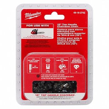 MILWAUKEE Chainsaw Chain, 807VE9