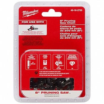 MILWAUKEE Pruning Saw Chain, 800TM7
