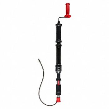MILWAUKEE Urinal Auger Metal 3/8 dia 4 ft, 801NJ2