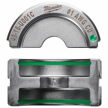 MILWAUKEE Crimping Die U Style 6 tons 1 AWG, 45FD93