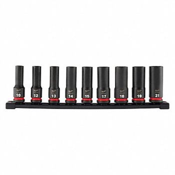MILWAUKEE Metric Socket Set, 807VM0