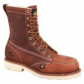 THOROGOOD SHOES 8 Work Boot 9-1/2 D Brown Steel PR, 490K70