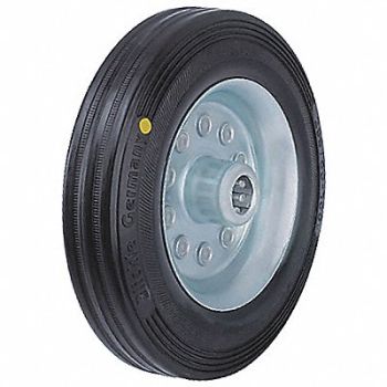 GRAINGER APPROVED Flat-Free Solid Rubber Wheel 3-1/8, 490V10