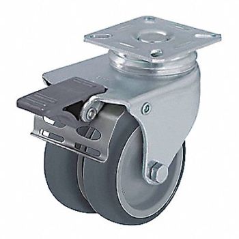 GRAINGER APPROVED Standard Plate Caster Swivel 220 lb., 490V32