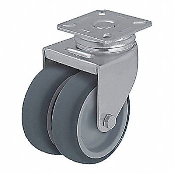 GRAINGER APPROVED Standard Plate Caster Swivel 220 lb., 490V37