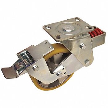 GRAINGER APPROVED Shock-Absorbing Plate Caster Swivel, 490V41