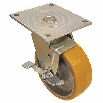 GRAINGER APPROVED Standard Plate Caster Swivel 1250 lb., 490W05