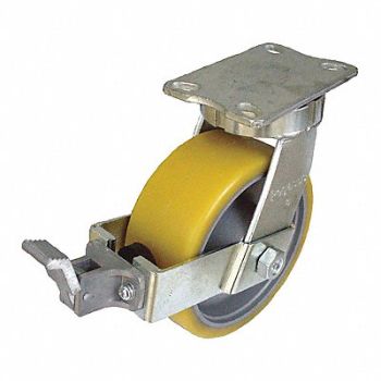 GRAINGER APPROVED Kingpinless Plate Caster Swivel 2000 lb., 490W17