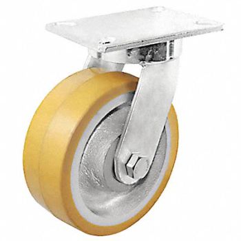 GRAINGER APPROVED Kingpinless Plate Caster Swivel 2500 lb., 490W18