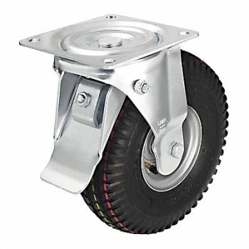 GRAINGER APPROVED Plate Cstr w/ Pneumatic Whls Swvl 220lb, 490W25