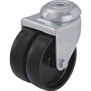 GRAINGER APPROVED Low-Profile Easy-Turn Bolt-Hole Caster, 490W29