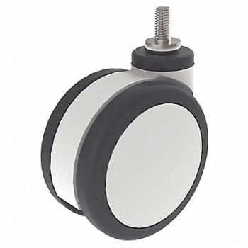 GRAINGER APPROVED Twin-Wheel Threaded Stem Caster 4-15/16, 490W42