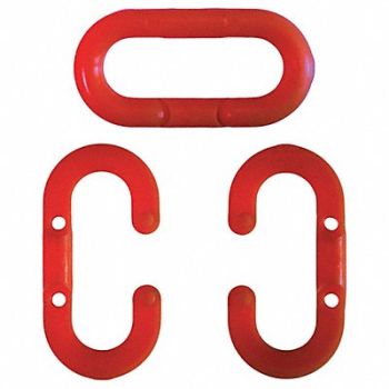 MR. CHAIN Chain Link Red 1-1/2 Size Plastic PK10, 490Z99