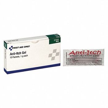 GRAINGER APPROVED Anti-Itch Gel Cream Wipes 0.250 oz., 491A57