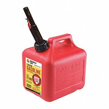 FLAME SHIELD Gas Can 2 gal Self Red HDPE 9-3/4 H, 491K29