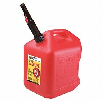 MIDWEST CAN Gas Can 5 gal Self Red HDPE 14-1/2 H, 491K31