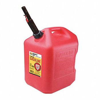 FLAME SHIELD Gas Can 6 gal Self Red HDPE 16-1/16 H, 491K32