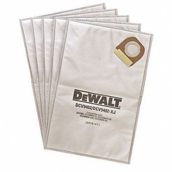DEWALT Vacuum Bag Fleece 1-Ply Reusable, 492P15