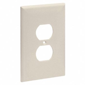 GRAINGER APPROVED Dup Recept Wll Plt Jmb Ivory 1Gng Smth, 492P58
