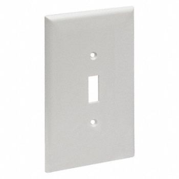 GRAINGER APPROVED Toggle Switch Wall Plate Plastic, 492P59