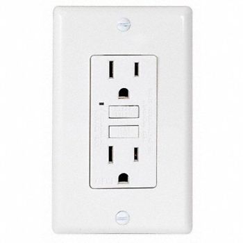 GRAINGER APPROVED GFCI Receptacle General Purpose 2-Poles, 492P64
