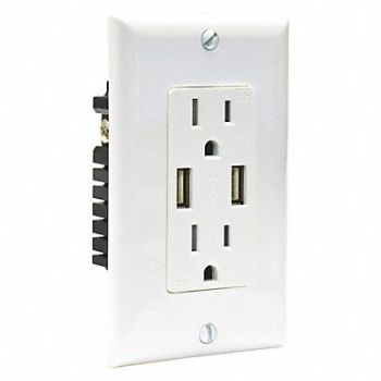 GRAINGER APPROVED USB Charger General Purpose 4.0A @ 5VDC, 492P70