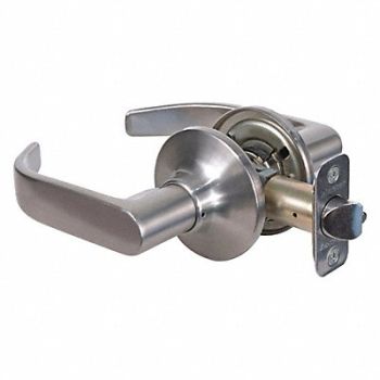 MASTER LOCK Lever Lockset Satin Nickel Return Style, 492V75
