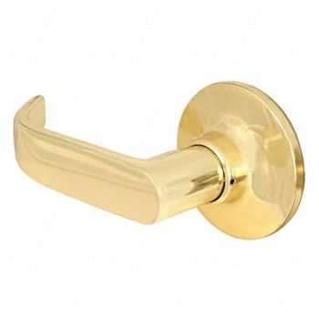 MASTER LOCK Lever Lockset Polished Brss Return Style, 492W18