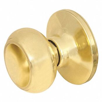 MASTER LOCK Knob Lockset Rusk Style Polished Brass, 492W45