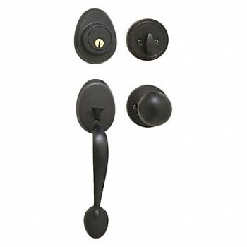 MASTER LOCK Knob Lockset Biscuit Style Aged Bronze, 492X25