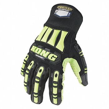 IRONCLAD J7586 Impact Resistant Gloves 3XL Blk/Grn PR, 493F20