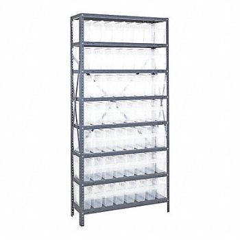 QUANTUM STORAGE SYSTEMS G7426 Bin Shlvng 18inx75inx36in Clear, 493G18