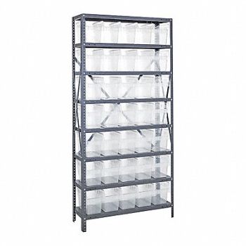 QUANTUM STORAGE SYSTEMS G7427 Bin Shlvng 18inx75inx36in Clear, 493G19