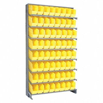 QUANTUM STORAGE SYSTEMS K6928 Pick Rack 12inx64inx36in Yellow, 493G92