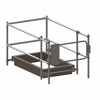 GARLOCK SAFETY SYSTEMS Roof Hatch Safety Rail 96-120 L 36-60 W, 493N10