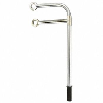 GARLOCK SAFETY SYSTEMS Grab Bar 12 L Zinc Plated Steel Silver, 493N11