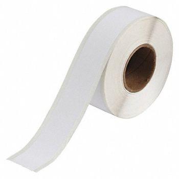 BRADY Label 1-1/8 W White Continuous Roll, 493P78
