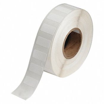 BRADY Label Roll 1/2 W White Die Cut - Tag, 493P90