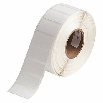 BRADY Label Roll 3/4 W White Die Cut - Tag, 493P94
