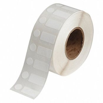 BRADY Label Roll 1 W White Die Cut - Tag, 493P96