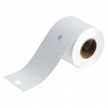BRADY Label Roll 3-1/4 W White Die Cut - Tag, 493R06
